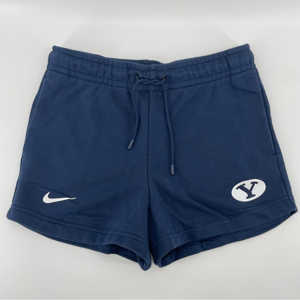 Nike Women’s Essential Shorts Navy Blue Pockets BYU Cougars Cotton Blend XS